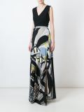 geometric print long skirt