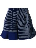 animal print ruffle shorts
