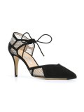 'Olympia' fishnet panel pumps