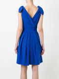 wrap front sleeveless dress