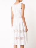 basket weave flared dress