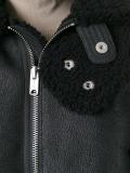 Season 3 cropped shearling flight coat