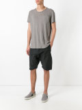 shredded trim front pocket T-shirt 