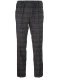 plaid tapered cropped trousers
