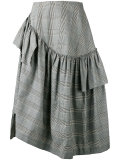checked skirt 