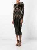 studded baroque midi dress