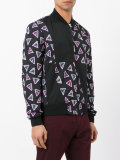 triangle print bomber jacket