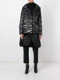 faux fur panel padded coat