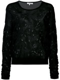 cut out floral embroidered jumper