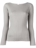 ribbed top with scoop neckline