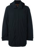 hooded mid-length coat