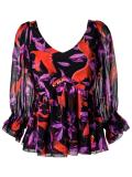 silk printed blouse