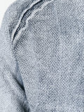 coated zip cardigan 