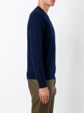 crew neck printed pocket jumper