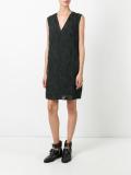 sheer detailing shift dress