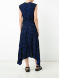 draped knot detail dress