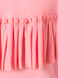 pleated trim cape top