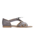 leather flat sandals