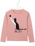 cat print T-shirt 