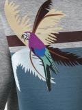 parrot print sweatshirt