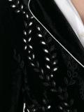 perforated detailing belted jacket