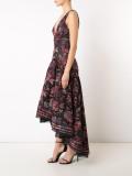 floral print cascading dress