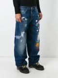 'Super Big' embroidered jeans