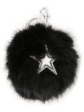 faux fur star keyring