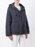 double knit hooded cardigan 