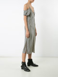 cold shoulder stripe dress