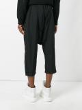 drop-crotch cropped track pants