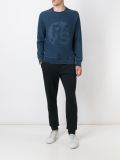 faded logo print sweatshirt