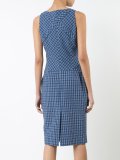 fitted checked dress