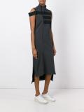 off-centre zip dress