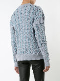 interlaced knitted jumper