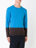 ribbed colour block jumper