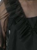 transparent ruffle blouse