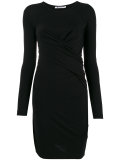 draped front dress