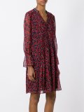 geometric print sheer dress