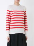 striped crew neck jumper