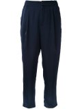 satin cropped trousers