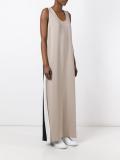 reversible flared maxi dress