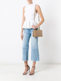 padlock closure shoulder bag