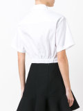 twist-front cropped shirt