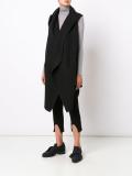 hooded wrap gilet