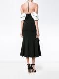 cold-shoulder ruffle dress 