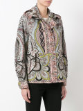 paisley print hooded jacket