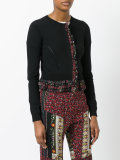 frill trim cardigan
