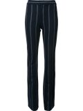 pinstripe flared trousers