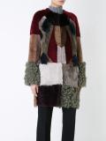 patchwork fur coat 